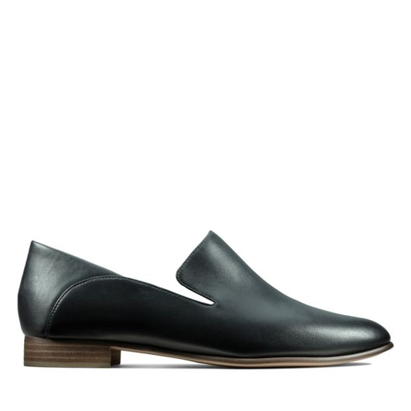 Clarks Womens Pure Viola Flat Shoes Black | CA-591278